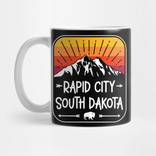 Rapid City South Dakota Vintage Mountain Sunset Mug